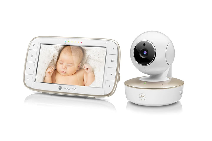 Motorola Nursery VM855 Connected WIFI Babyphone - mit Motorola Nursery App und 5-Zoll Elterneinheit