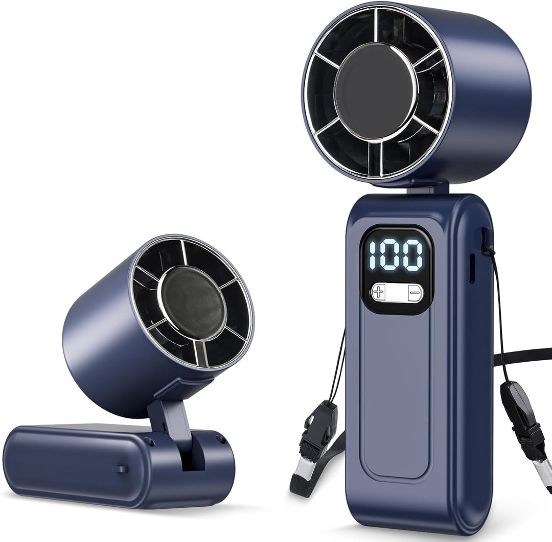 【2026 Neu】 Tragbarer Handventilator 3-in-1, 16000 RPM Super Turbo Ventilator, 5000mAh Akku aufladbar