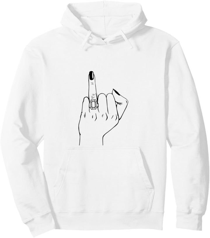 Finger Diamond Ring, Wedding Honeymoon Bachelorette Bride Pullover Hoodie
