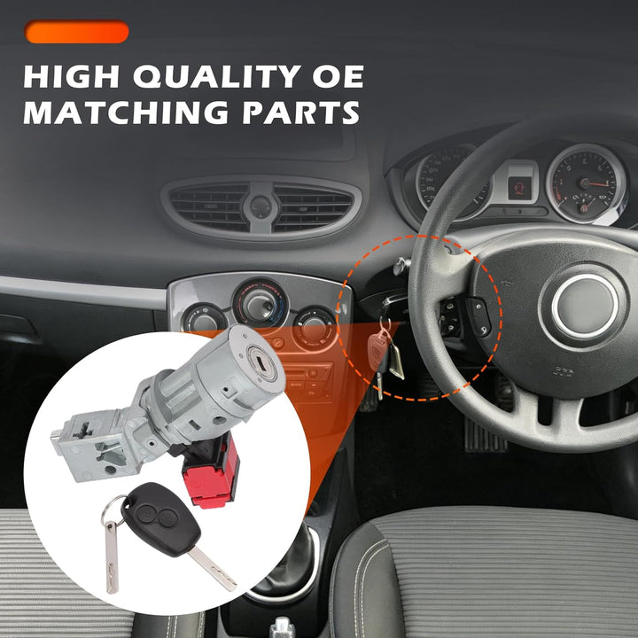 KASturbo Zündschlossschalter für Trafic Clio MK3 Kangoo MK2 7701208408, Zündschloss Barrel Startersc