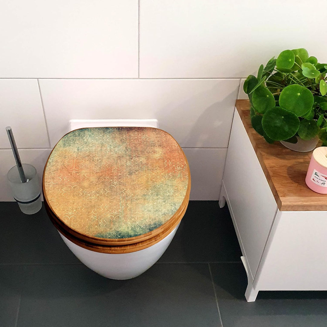 banjado Design WC Sitz Bambus Absenkautomatik 45,8x37,5cm - Toilettendeckel mit Absenkautomatik Holz