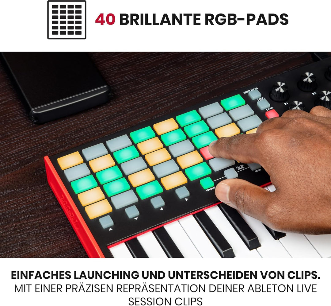 Akai Professional APC Key 25 MK2 - USB MIDI Keyboard Controller für Clip-Launching mit Ableton Live