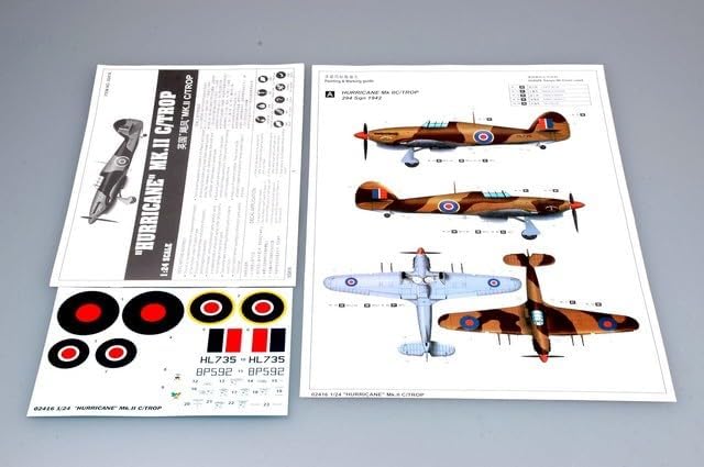 Trumpeter 02416 Modellbausatz Hurricane MK.II C/TROP