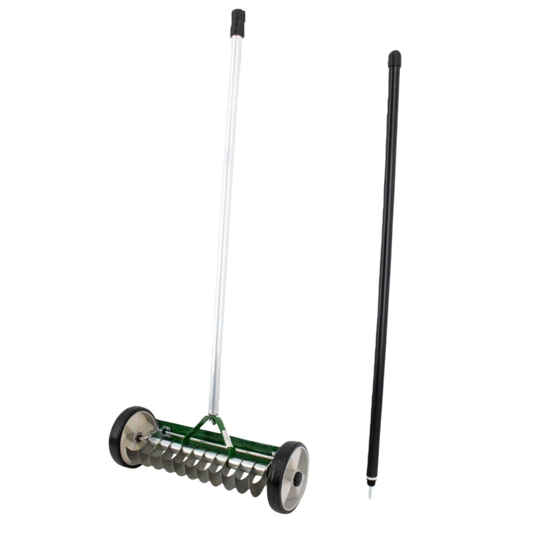 Rekord Handvertikutierer (Stahl) Arbeitsbreite 32 cm mit Aluminiumstiel (180 cm) Rasenlüfter, Moosen