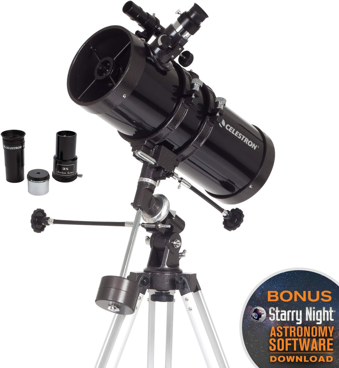 Celestron 21049 PowerSeeker 127EQ Spiegelteleskop, Schwarz PowerSeeker 127EQ Reflektor, PowerSeeker