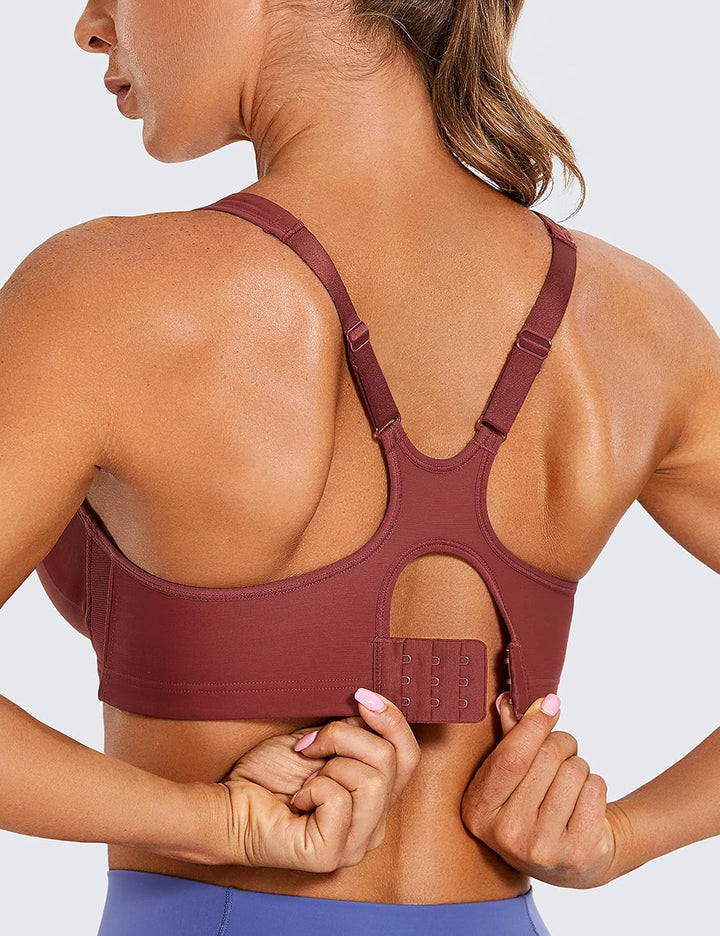 SYROKAN Damen Starker Halt Sport BH - Mesh mit Bügel Ringerrücken Ohne Einlagen Fitness Lauf Joggen