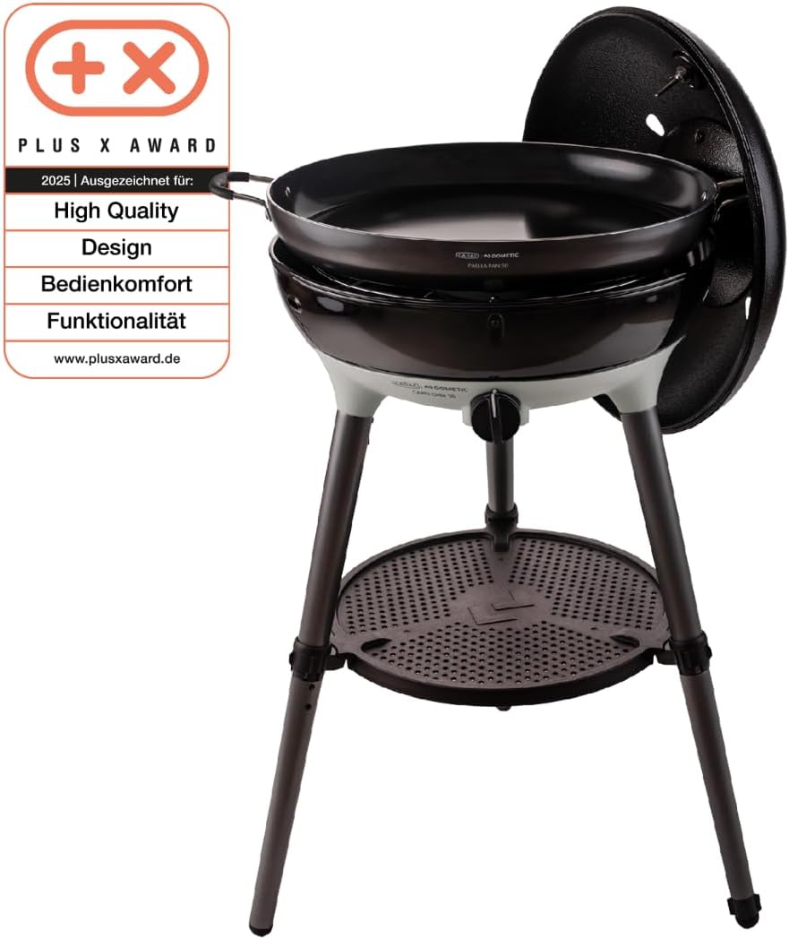 CADAC - Carri Chef 50 BBQ - 50mBar - Tragbare Grills - Paella-Pfanne - Automatische Zündung - Inkl.