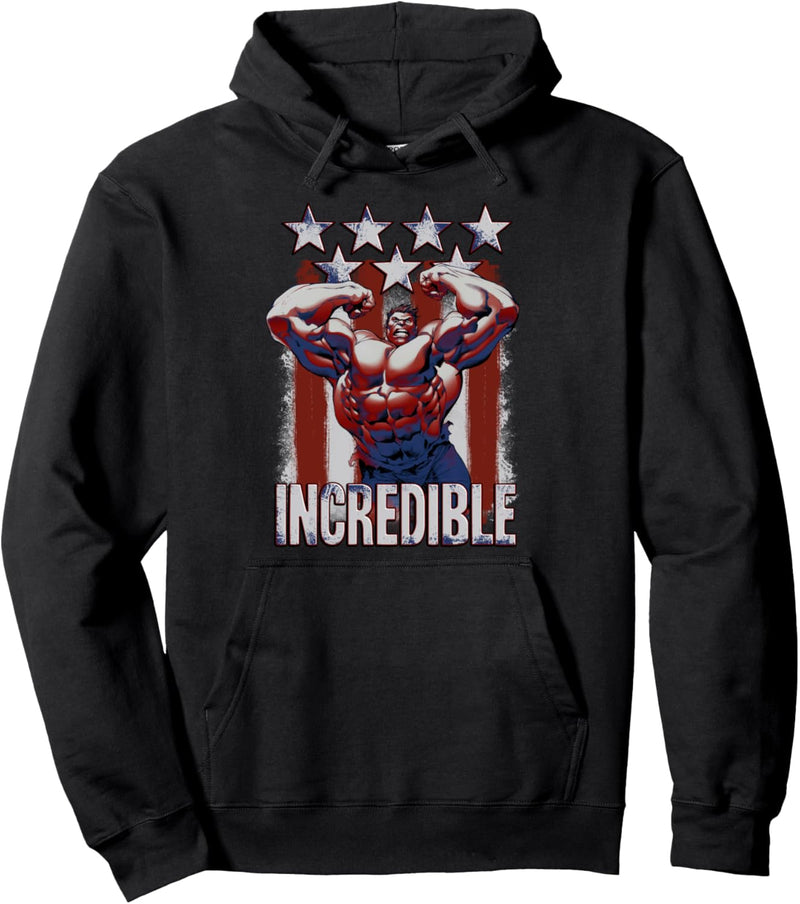 Marvel Hulk Incredible Stars and Stripes Pullover Hoodie