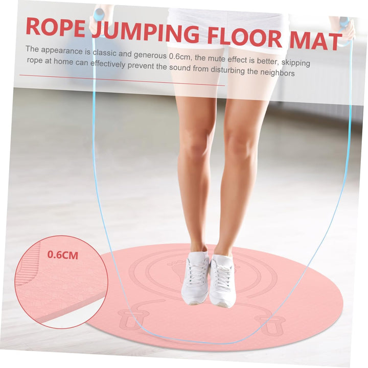 Zerodeko Tpe Seilspringmatte mit Stossdämpfender Funktion und Rutschfester Oberfläche Rosa Fitnessma