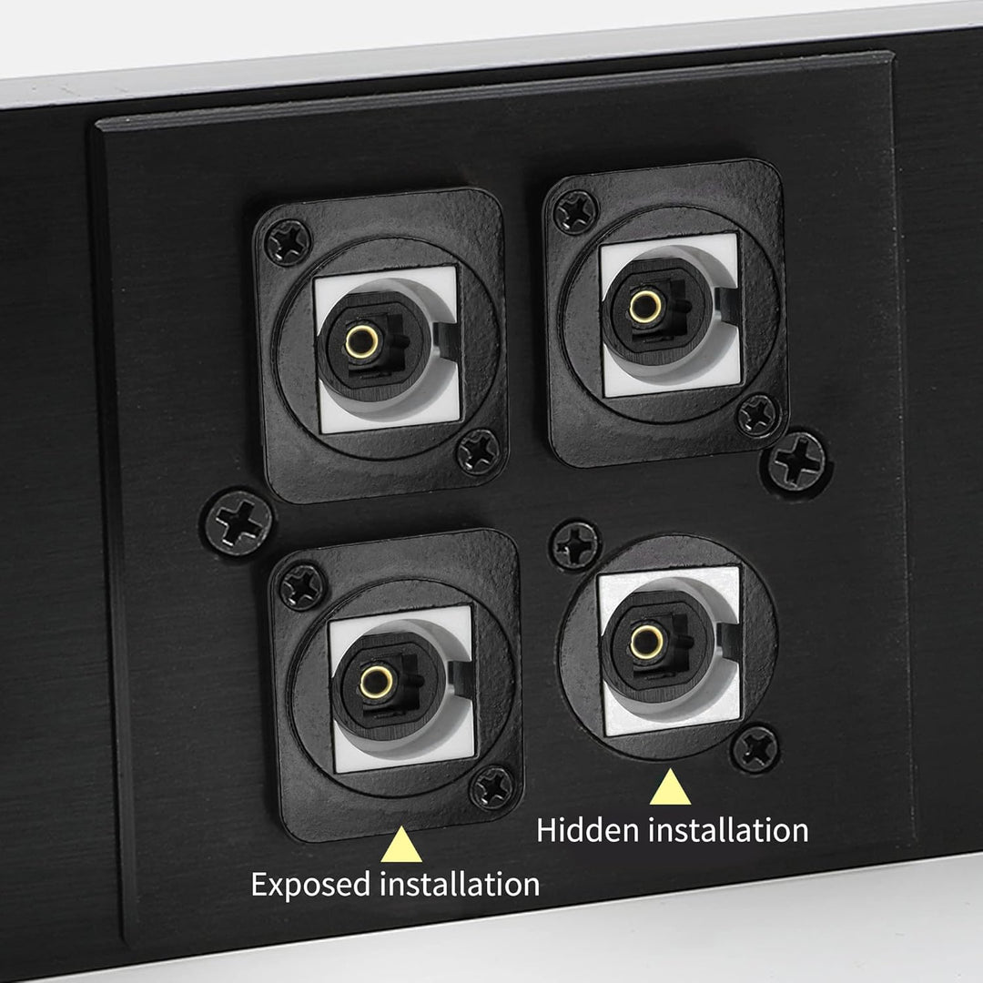 QIANRENON Toslink Audio Glasfaser Adapter Toslink Optical Buchse auf Buchse Panel-Montage-Koppler, Ü