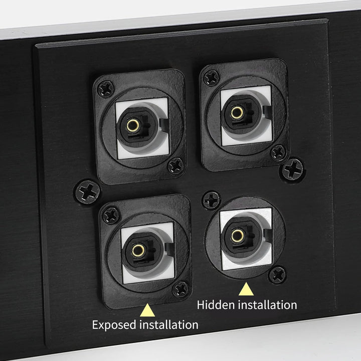 QIANRENON Toslink Audio Glasfaser Adapter Toslink Optical Buchse auf Buchse Panel-Montage-Koppler, Ü