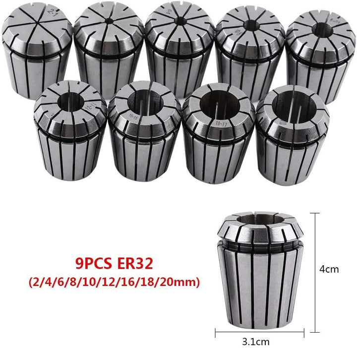 Spannzangen Set, ER32 Spannzange Spring Collet Set ER32 Spannfutter Set Gravur CNC Drehmaschine Fräs