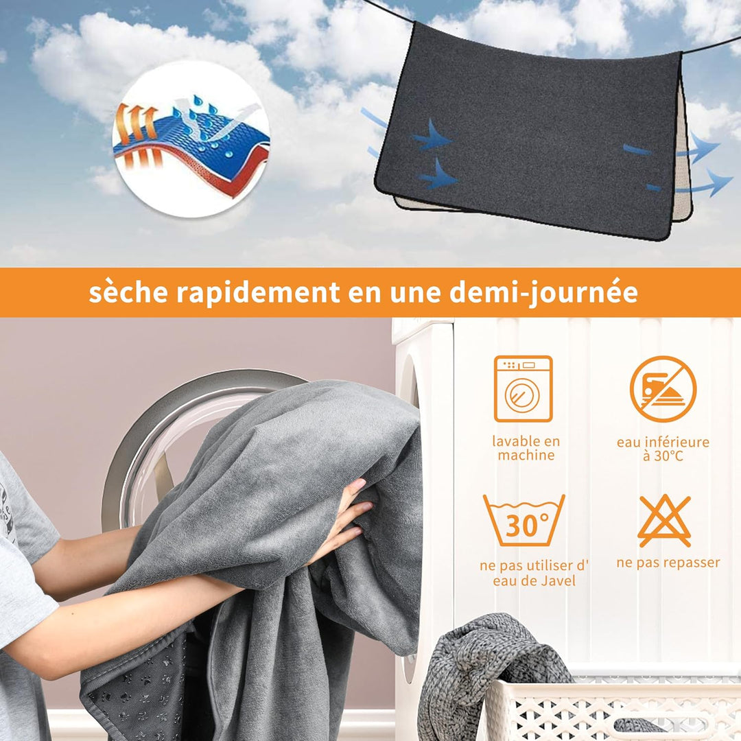 Welpenunterlagen Waschbar, 2er Schnell Absorbierend Puppy Pads 122x122 cm | Auslaufsichere, Rutschfe
