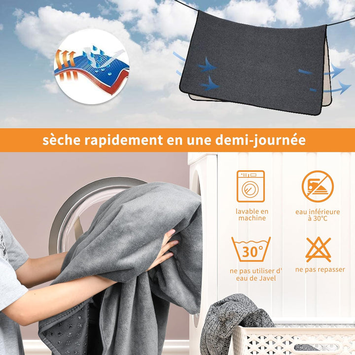 Welpenunterlagen Waschbar, 2er Schnell Absorbierend Puppy Pads 122x122 cm | Auslaufsichere, Rutschfe