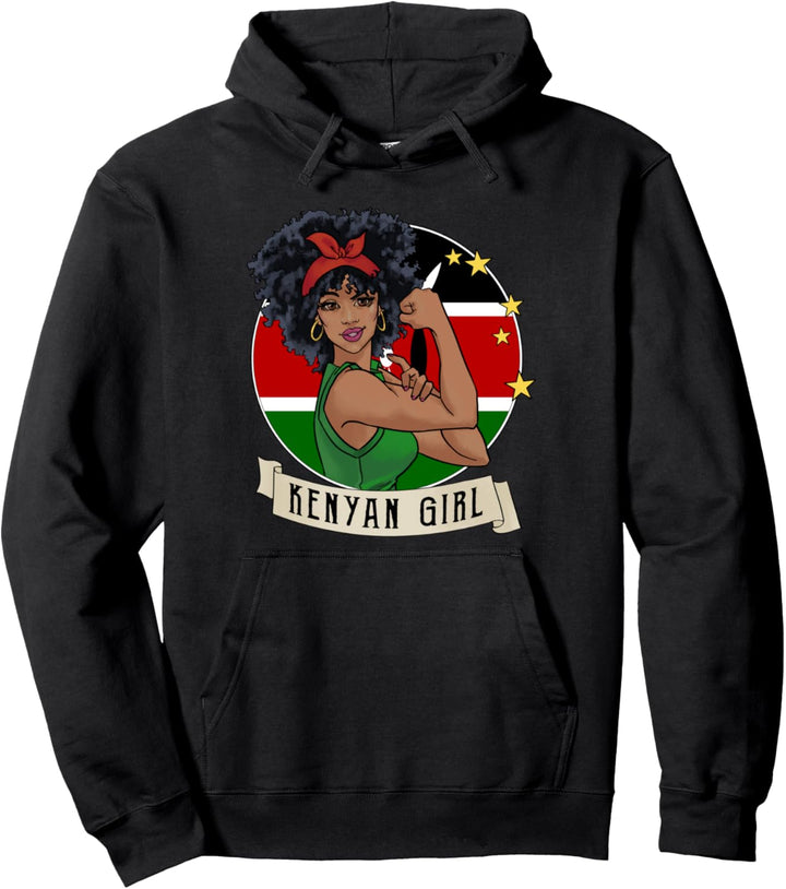Kenia-Flagge für Mädchen, Kenia Pullover Hoodie