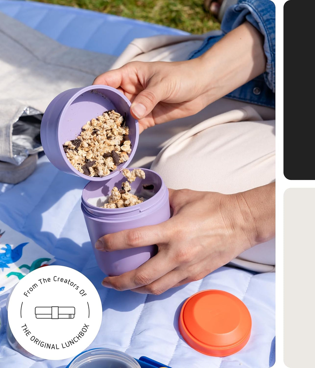 Amuse Müslibecher To Go | 450ml + 150ml | ideal für Overnight Oats, Granola, Meal Prep | Joghurtbech