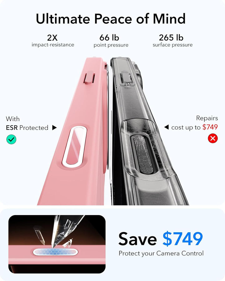 ESR für iPhone 16 Pro Max Hülle, kompatibel mit MagSafe, Militärnorm Schutzhülle, integrierter Verst