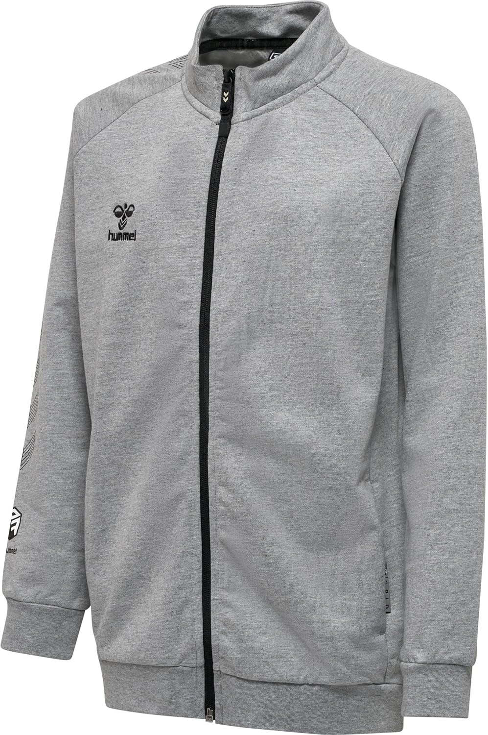 hummel UNI_KIDS Hmlmove Grid Cotton Zip Jacket Kids jacket 140 GREY MELANGE, 140 GREY MELANGE