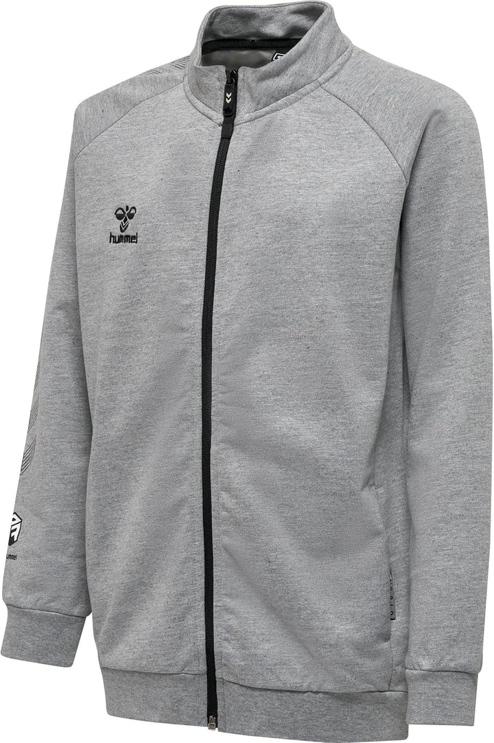 hummel UNI_KIDS Hmlmove Grid Cotton Zip Jacket Kids jacket 140 GREY MELANGE, 140 GREY MELANGE