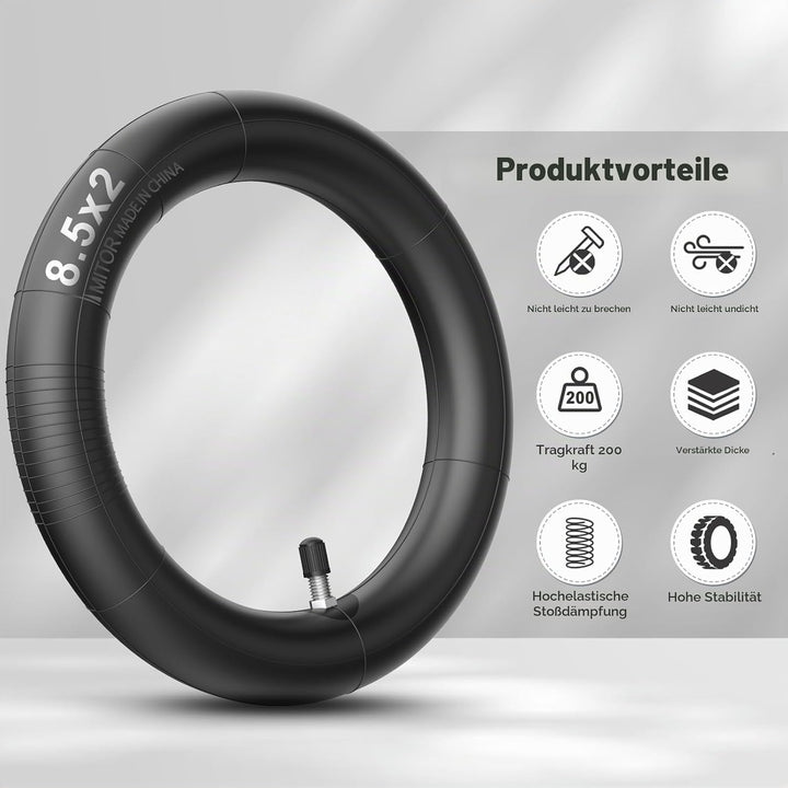 E Scooter Schlauch 8 1/2 x2 für Xiaomi Pro 2 1S M365 Pro Mi3, 50/75-6.1 Schlauch E Scooter 8,5x2,0 Z