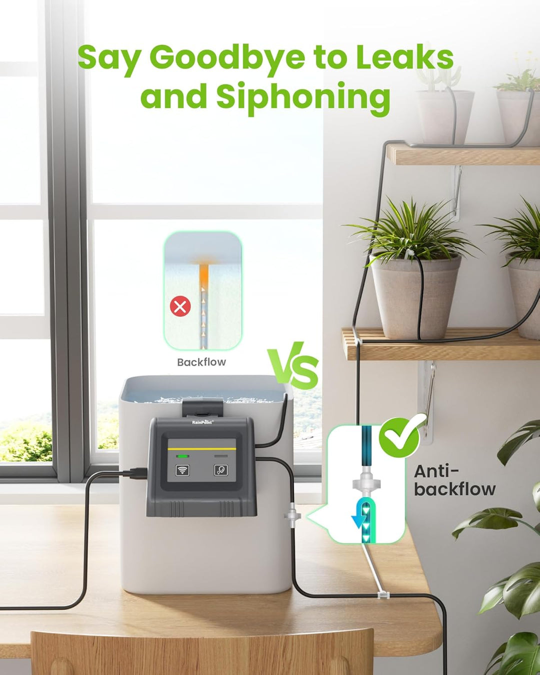 RAINPOINT WiFi Automatisches Bewässerungssystem, Automatisches Tropfbewässerungsgerät mit Pumpe, APP