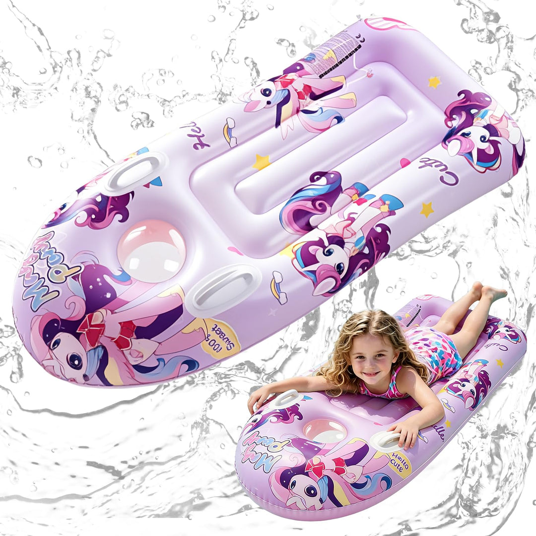 CIYIN Schwimmbrett Bodyboard Aufblasbar, Surfbrett Bodyboard mit Griffen, Schwimmhilfe Aufblasbar Ki