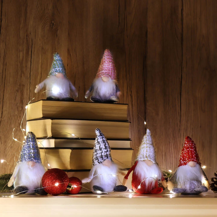 COM-FOUR® 6X Premium Weihnachts-Wichtel 15cm - Weihnachtsdeko - winterliche Zwergen-Figur - Dekoarti