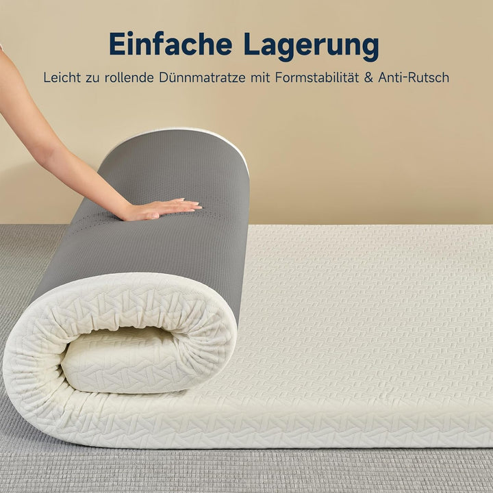 Z-hom Matratzenauflage 140 x 190, 8 cm, für Doppelbett 140x190, Matratzenauflage aus Memory-Schaumst