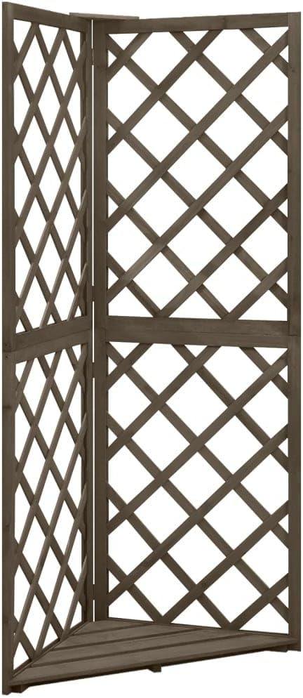 vidaXL Tannenholz Massiv Eckspalier Gartenspalier Rankgitter Rankhilfe Garten Rosengitter Blumengitt