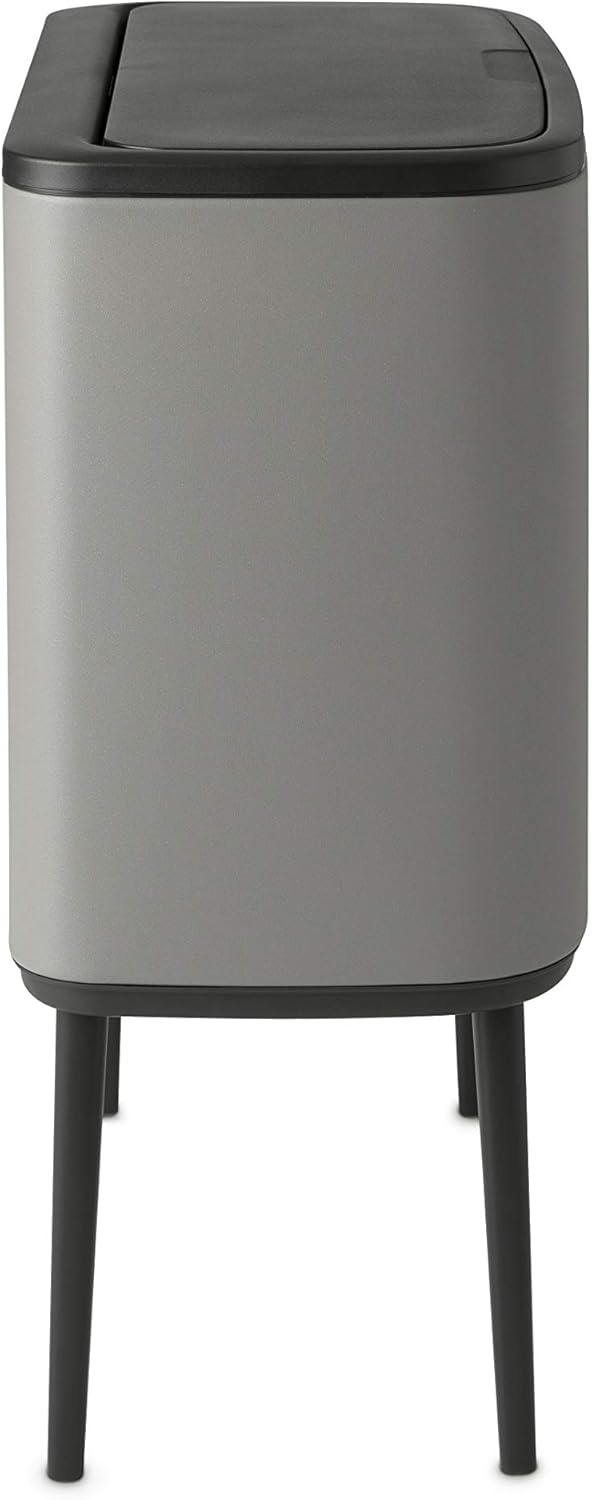 Brabantia 127229 Mülleimer Bo Touch Bin, 3 x 11L, Grauer mineralbeton 3 Inneneimer (3 x 11L) Mineral