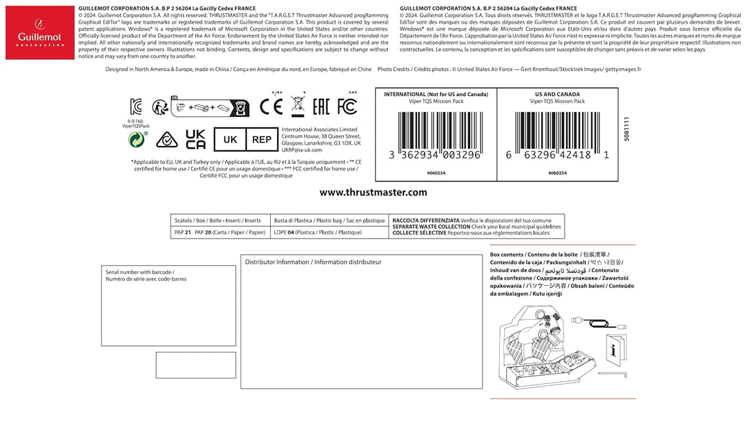 Thrustmaster Viper TQS Mission Pack für PC, Schubhebelquadranten-System aus Metall, Inklusive Schubh