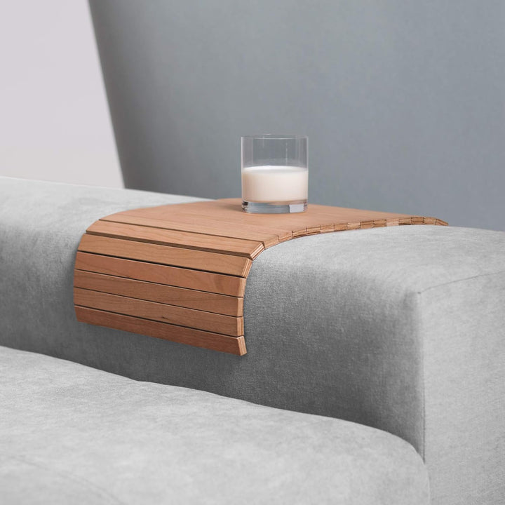 Tablett anpassbar an die Armlehne des Sofas, Sessels oder Sessels, zusammenklappbar, tragbar, bietet