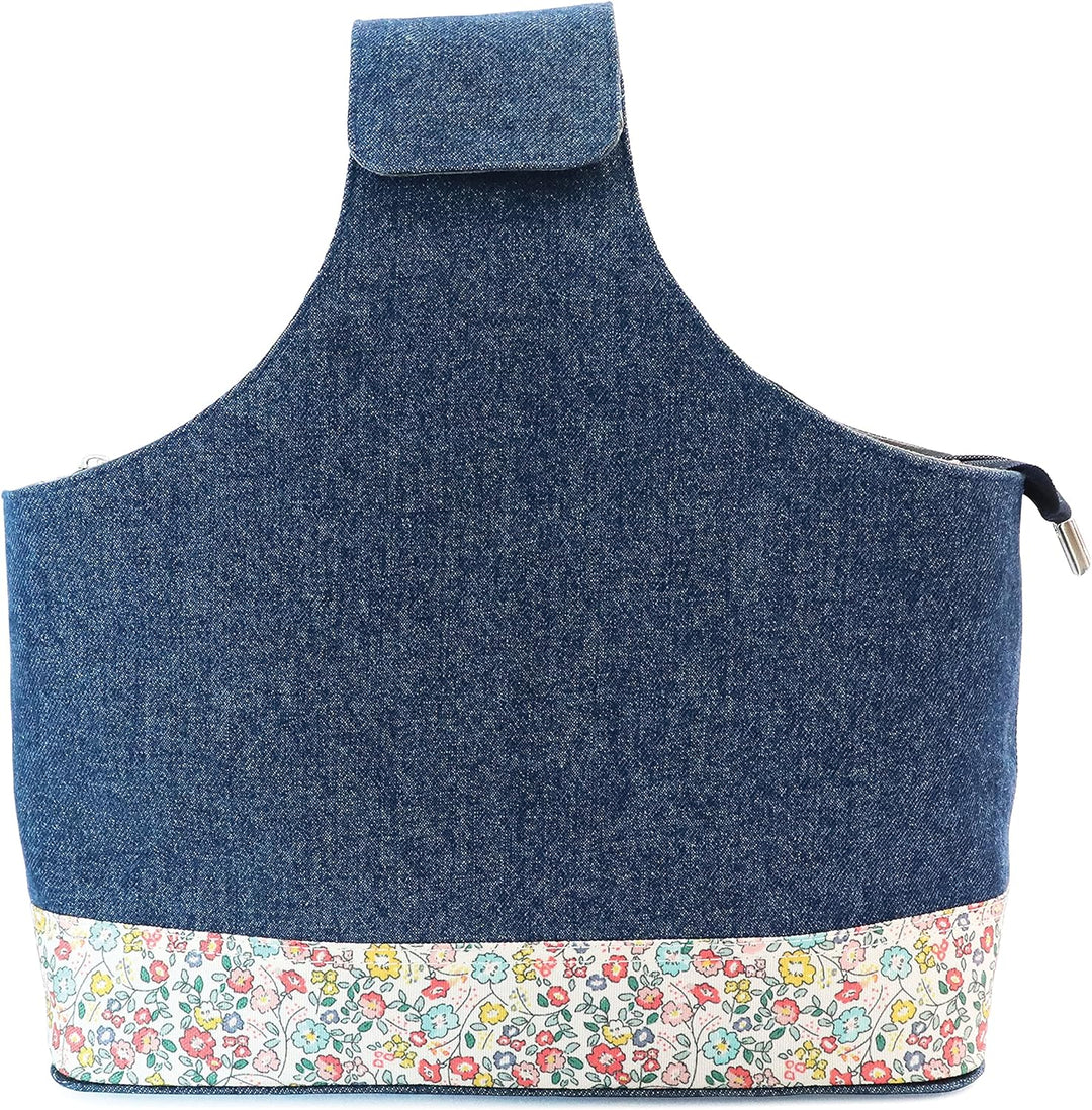 KnitPro K12800 Handgelenktasche Handtasche, Denim, Blau, 38 x 36 x 10 cm 38 x 36 x 10 cm Retro, 38 x
