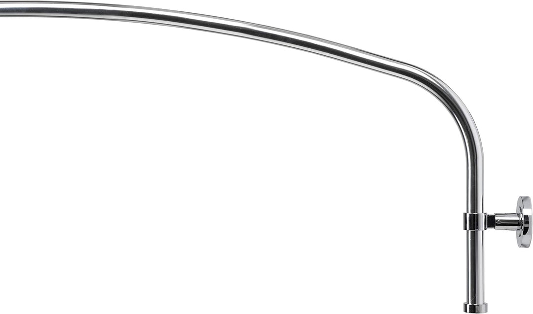 Croydex 1 Duschstange, Messing, Chrome, 22 mm Gebogen Einzelbett, Gebogen Einzelbett