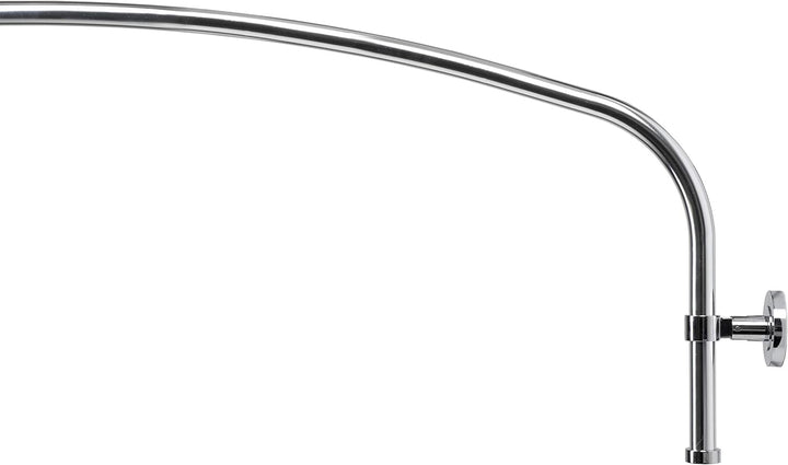 Croydex 1 Duschstange, Messing, Chrome, 22 mm Gebogen Einzelbett, Gebogen Einzelbett