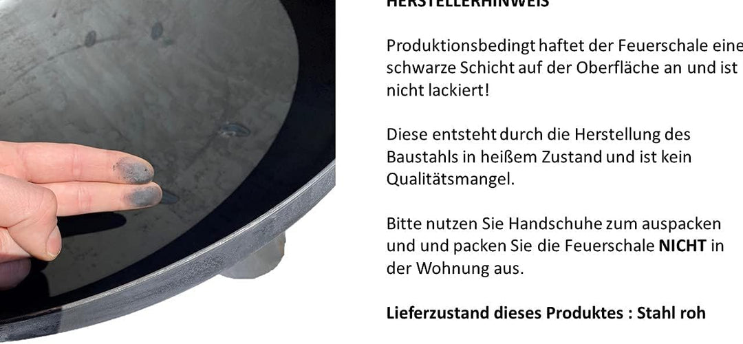 Czaja Feuerschalen® Feuerschale Bonn Ø 60 cm - ohne Wasserablaufbohrung - Feuerstelle für den Garten