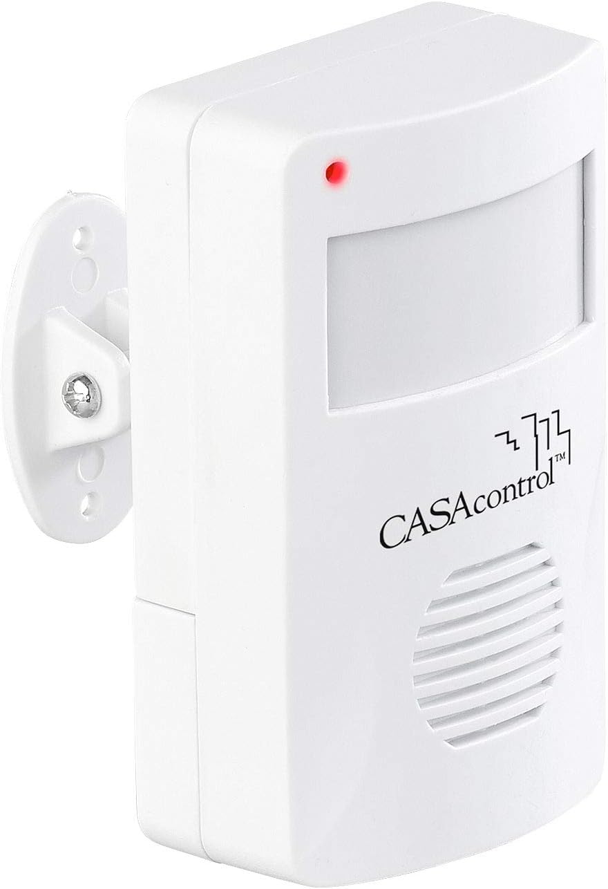 CASAcontrol Bewegungsmelder: Batterie-Funk-Durchgangsmelder, PIR-Bewegungssensor, Klingel-Funktion (