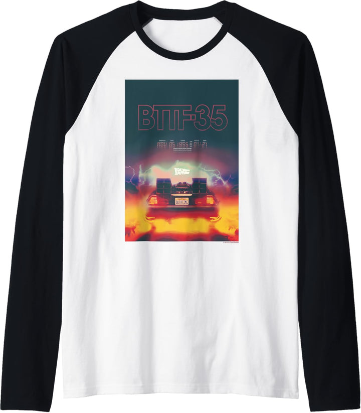 Back To The Future 35th Anniversary Destination Time Poster Raglan