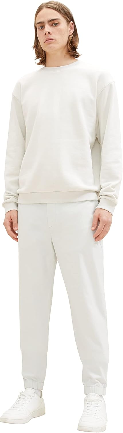 Tom Tailor Denim Herren Denim Tapered Fit Chino Hose 1037538 S 32244 - Foggy Dawn, S 32244 - Foggy D