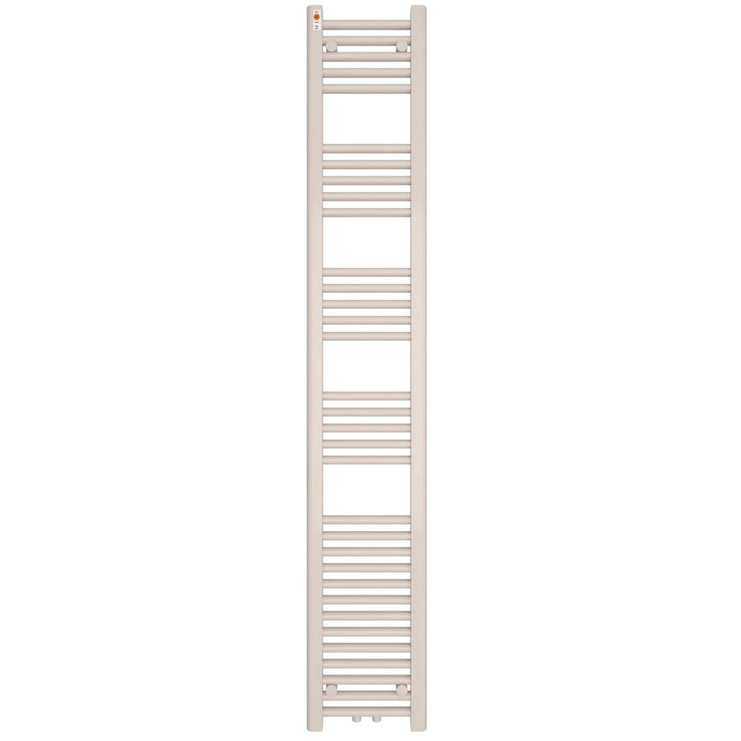 MERT Comfort Badheizkörper 400x1600mm Mittelanschluss Pulverbeschichtet Verkehrsweiss RAL9016 geboge