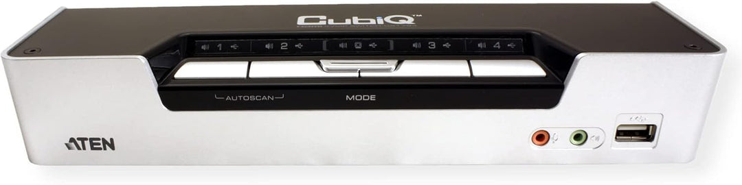 Aten CS1794 KVMP 4-fach Switch (4-polig, 4x HDMI, 4x USB), Silber