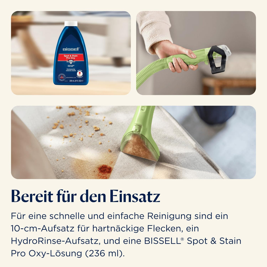 BISSELL Little Green® Mini, Fleckenreiniger, Starke Leistung, mobiler als je zuvor, Reinigung versch