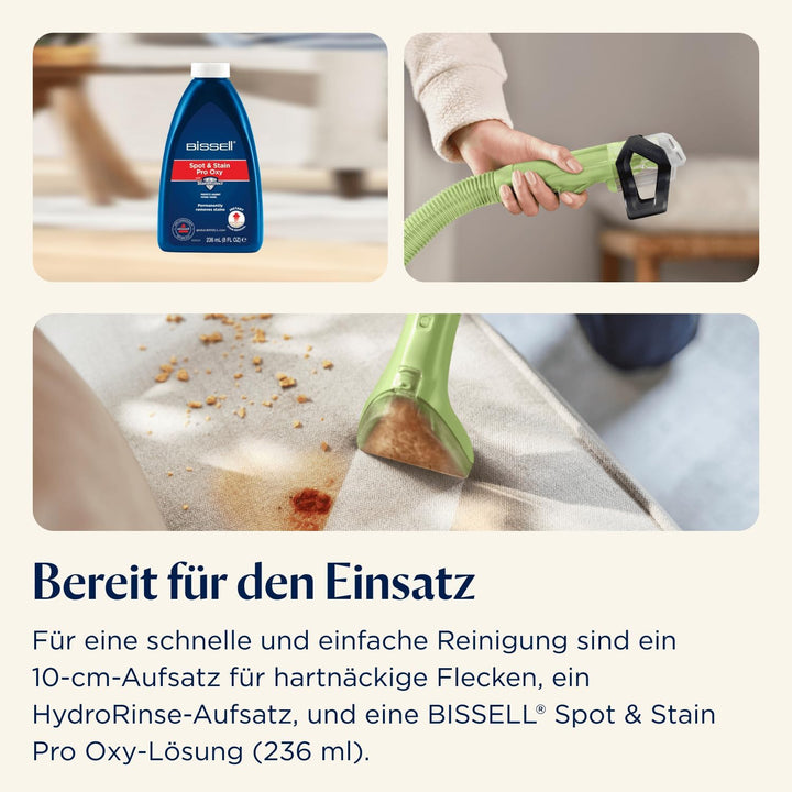 BISSELL Little Green® Mini, Fleckenreiniger, Starke Leistung, mobiler als je zuvor, Reinigung versch
