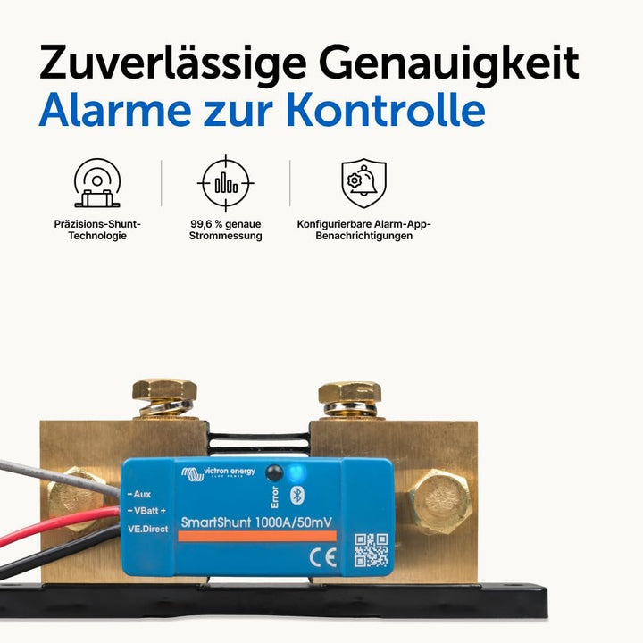Victron Energy SmartShunt IP65 1000 Ampere Batteriewächter (Bluetooth), 1000 Amp