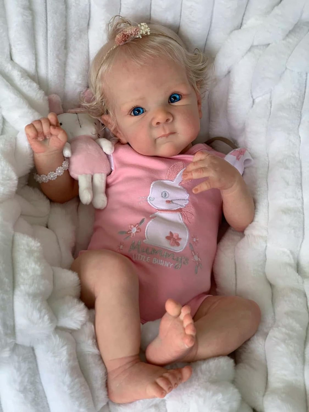 Zero pam Reborn Baby Vollsilikon Lebensecht, 48CM Reborn Baby Mädchen, Lebensechte Babypuppen, Babyp