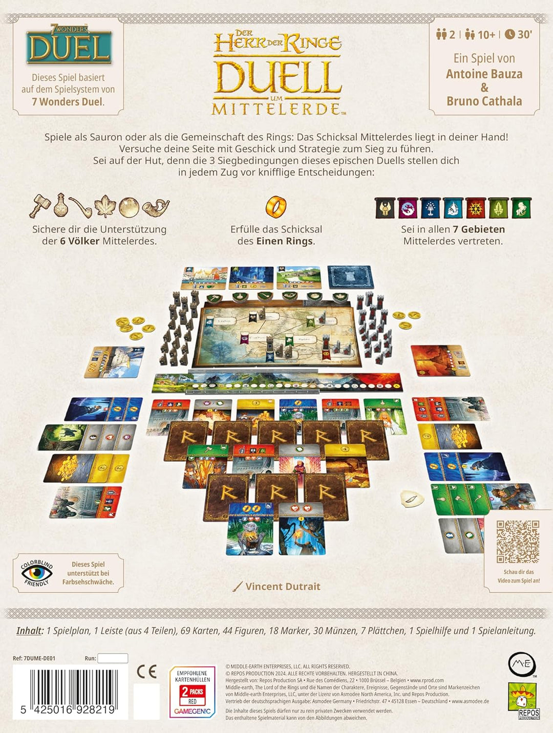 Repos Production - Der Herr der Ringe: Duell um Mittelerde Brettspiel - Strategisches Brettspiel für