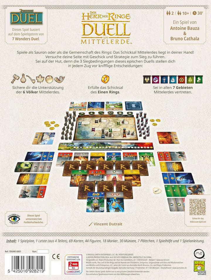 Repos Production - Der Herr der Ringe: Duell um Mittelerde Brettspiel - Strategisches Brettspiel für