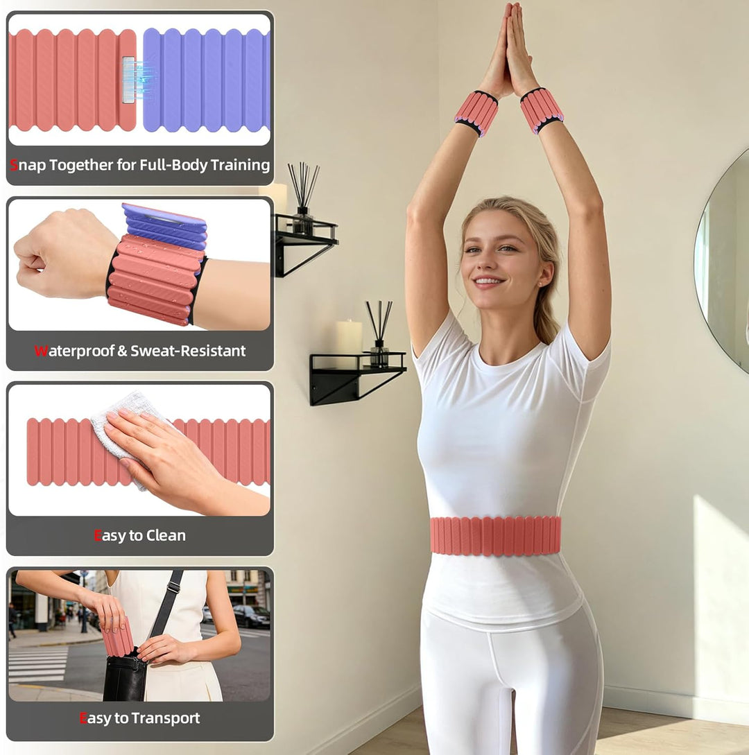 Abahub Magnetische Gewichte Hand Fuss Wrist Ankle Weights Handgelenk Gewichte für Beine und Arme Set