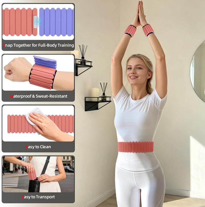 Abahub Magnetische Gewichte Hand Fuss Wrist Ankle Weights Handgelenk Gewichte für Beine und Arme Set
