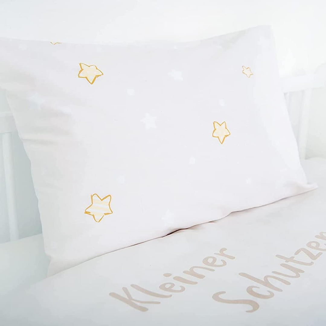 Wolimbo Bettwäsche - Kleiner Schutzengel - personalisierbar - 100 x 135 cm - Babybettwäsche - Kinder